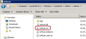 In der Konfigurationsdatei "UrlScan.ini" können verschiedene Konfigurationen angepasst werden.
